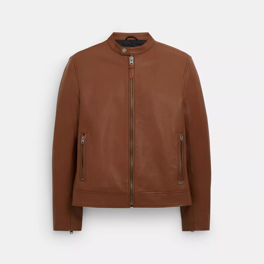 

Coach Leather Racer рустикальный коричневый