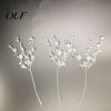 Acrylic Crystal Branches Transparent Faux Branch Christmas Tree Ornament, Bead Drop Stem, Artificial Hanging Icicles Clear Beaded Flower Twig Pick for