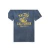 Polo Ralph Lauren SS24 Letter Pattern Printed Crew Neck Short Sleeve T-Shirt Men Tops Blue 710842446-004