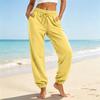 Pantalones Jogger Casuales para Mujer con Bolsillos, Color Pantalones Sueltos con Puños