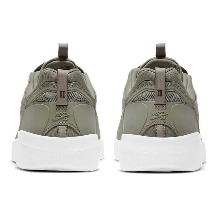 Nike Nyjah Free 2.0 SB Light Army Unisex Sneakers Green White Velvet-Brown BV2078-300