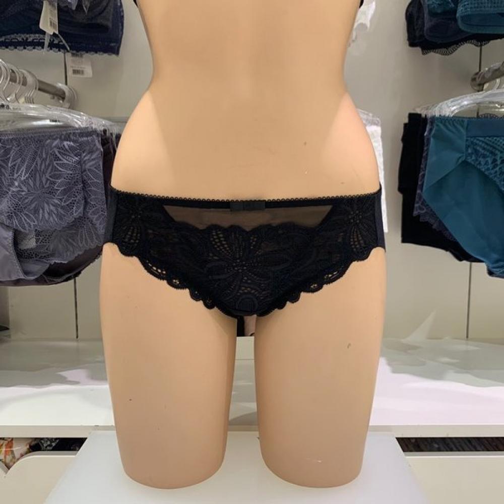 Barbara Flower Lace Hem Panty Abp4241b Sk  Bk