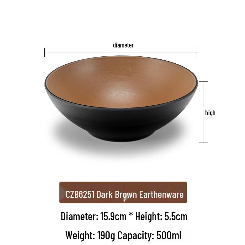 Large Frosted Melamine Ramen Bowl - Japanese-Style Restaurant Noodle Bowl for Mala Tang, Luosifen, Soup, and Rice Noodles
