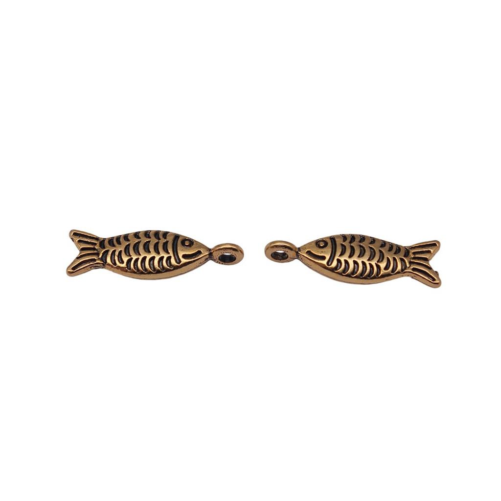 Fisch-Anhänger Vintage Legierung Anhänger Für DIY Schmuck Meeres-Thema Bastelbedarf