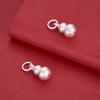 Smooth Sterling Silver 999 Gourd Pendant - Chinese Style DIY Jewelry & Bracelet Accessory