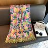 National Style Encryption Bali Yarn Scarf Women'S Cloak Literary Shawl Premium Versatile Travel Sunscreen Silk Shawl