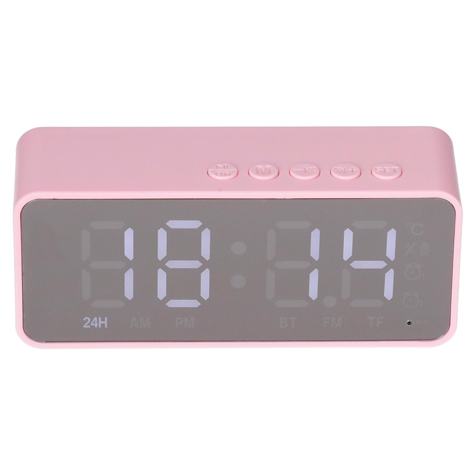 

G50 Многофункциональный Bluetooth-будильник с динамиком, беспроводной 5.0 MP3-плеер с функцией зарядки и будильником для розовый