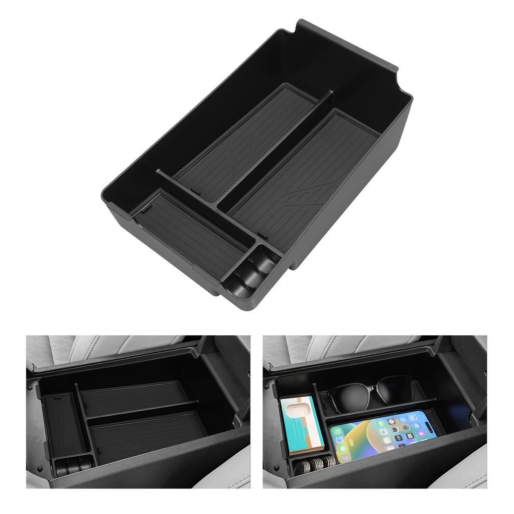 For Nissan Murano 2025 Center Console Armrest Storage Box Car Tray Organizers Accessories Tidying Black