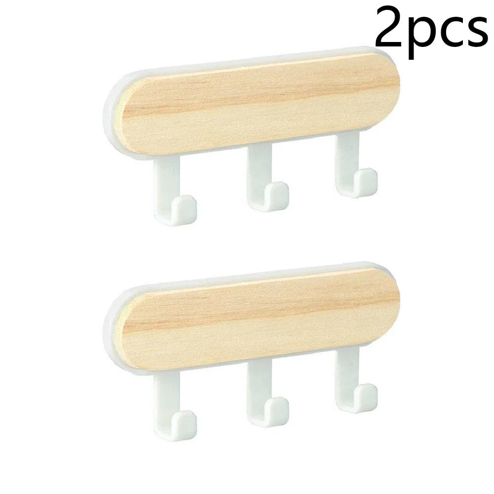 Organizator Depozitare Pălării Eșarfe Cârlige de Perete din Lemn Autoadezive Suport pentru Breloc Agățătoare de Perete pentru Ușă Agățătoare de Perete Menajer Cârlig Agățătoare Montată pe Perete