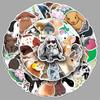 50 Adorable Rabbit Cartoon Stickers for Decor – Perfect for Suitcases, Water Bottles, Refrigerators, and Stationery.