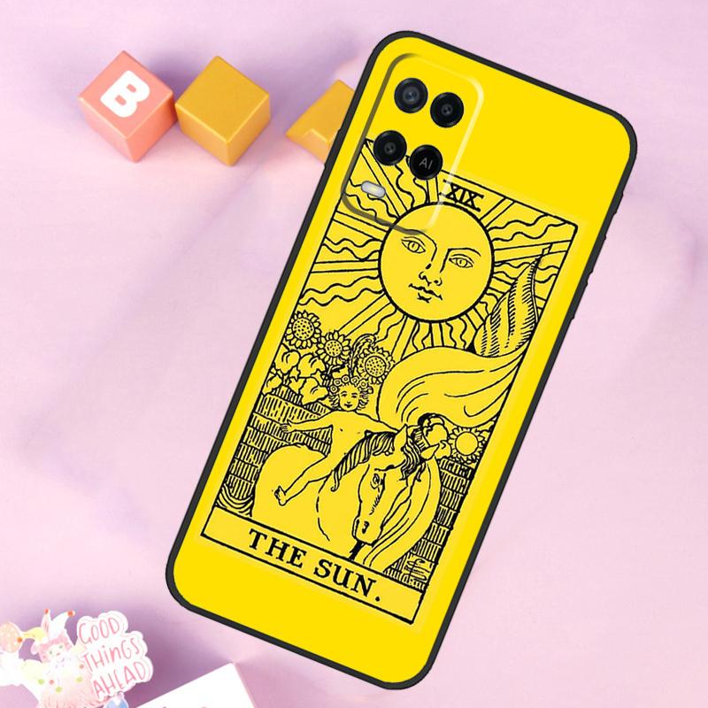 The SUN Tarot card Case For Oppo A98 A78 A18 A38 A58 A74 A94 A54 A15 A17 A57 A6 A5 Pro A16 A76 A96 A40 A60 A80