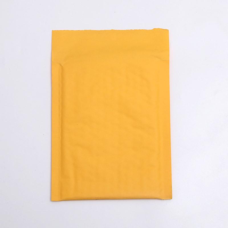 Yellow Kraft Shockproof Bubble Envelope – Pressure-Resistant Clothing Packaging Bag.