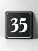 Metal House Number Sign, Black White Contrast, Outdoor Wall Decor for Home Street