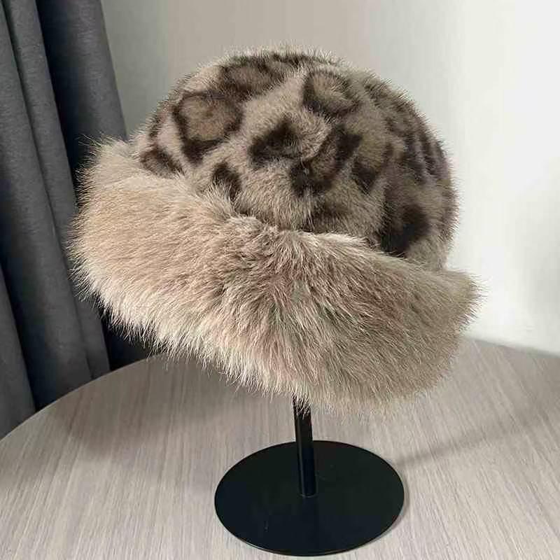 Women's 2025 Retro Leopard Print Mongolian Hat - Winter Thick, Warm Ear Protection, Fashionable Versatile Plush Hat