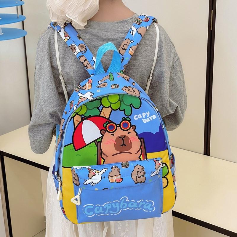 New Kindergarten Schoolbag Primary School Students Cute Cartoon Backpack Large Capacity Trend Printing Children's Backpack Fashion
