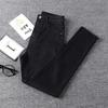 Women's Slim-Fit High-Waisted Grey Denim Jeans with Stretch, Spring/Autumn 2026 Collection, Body-Shaping Pencil Pants
