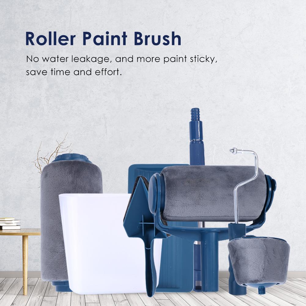 Roller Brushes Set Household Use Wall Decorative Pro DIY Painting Brush Handle Tool