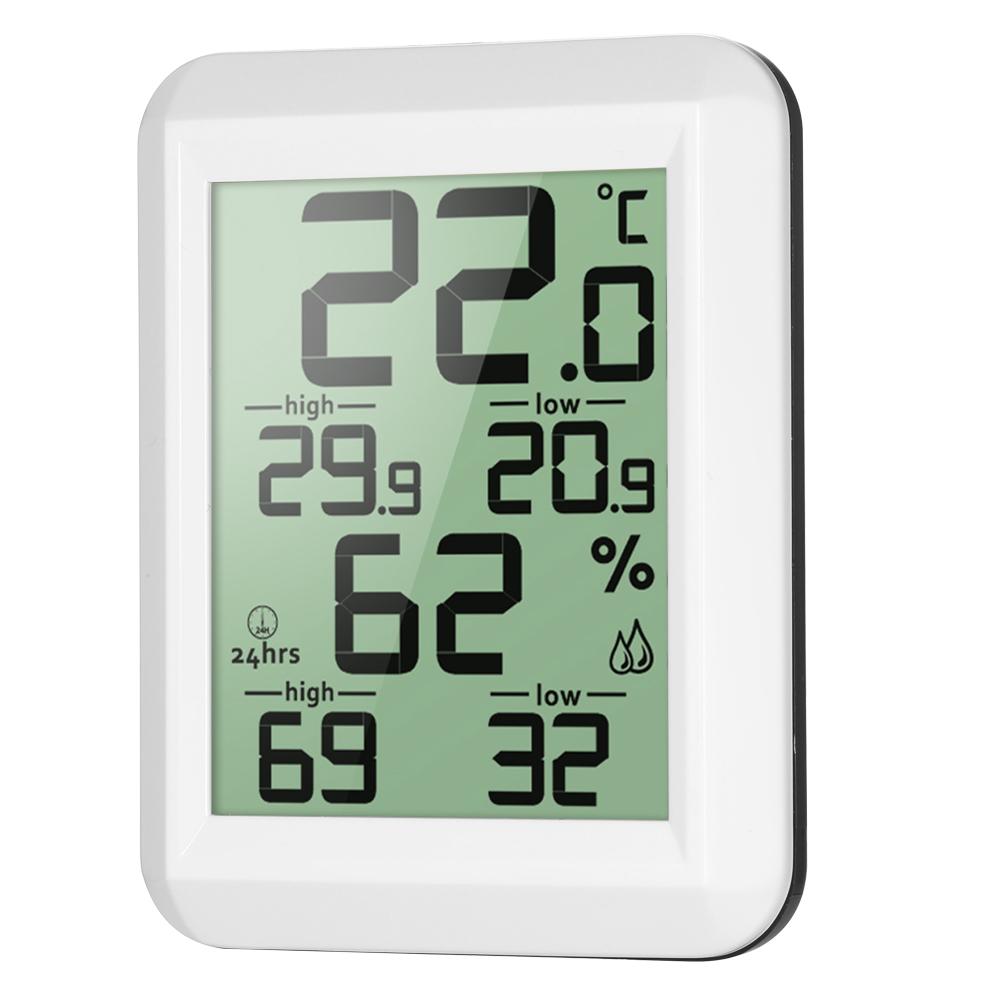 LCD Digital Indoor  meter Hygrometer Room C/F Temperature Humidity Monitor Gauge  -Hygrometer with Back Stand
