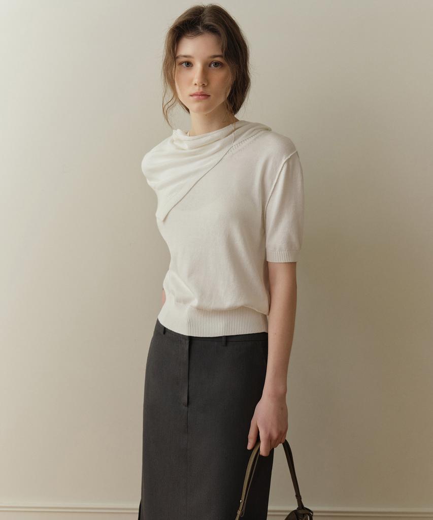 Poyueoaijeuonli Bay Layered Half Knit Set (Ivory)