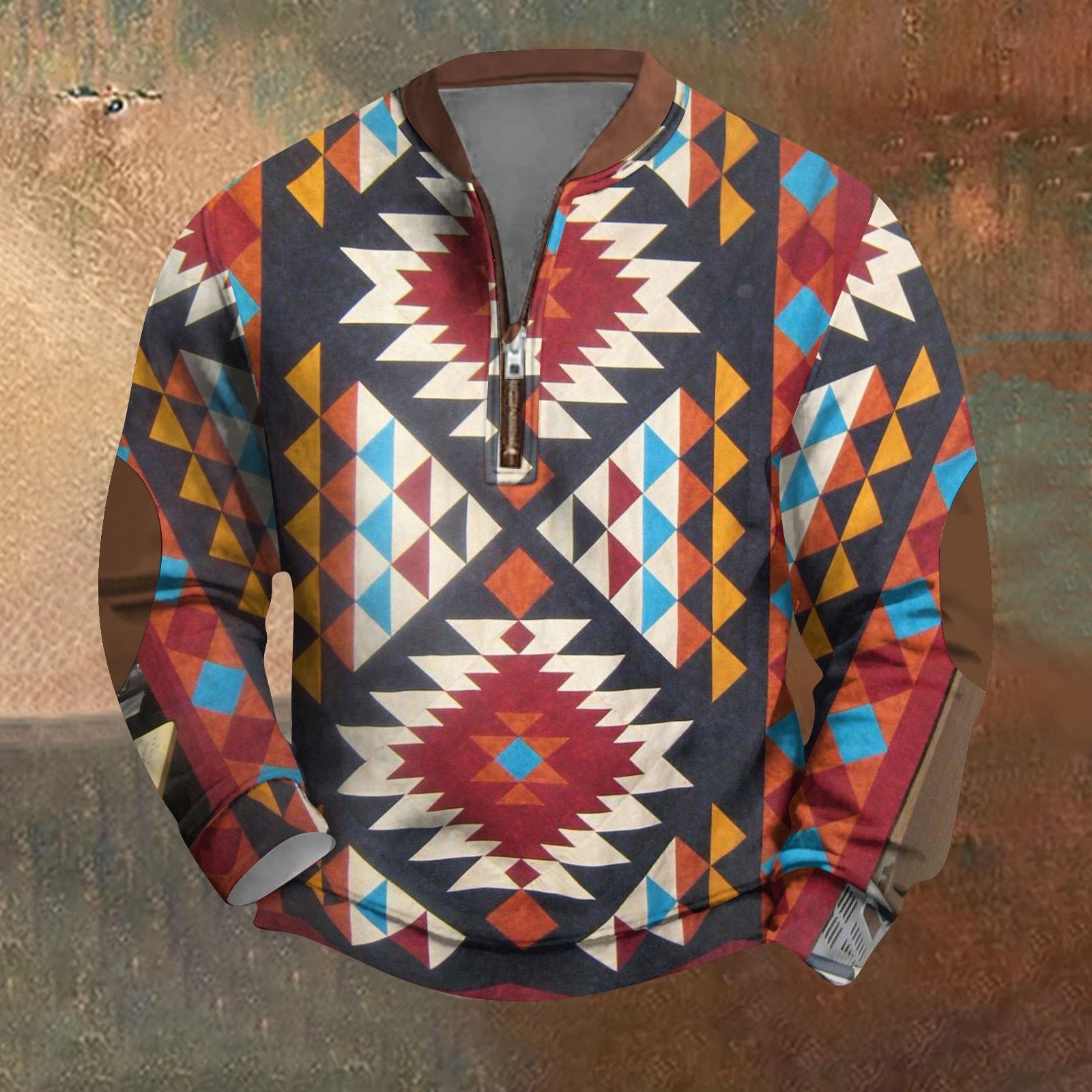 

Мужская повседневная толстовка в стиле ретро с градиентным принтом S