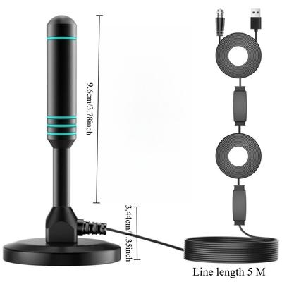 Antena de TV com ventosa 2025 4k, 720P, 1080i, 1080P antena de TV digital interna e externa antena DTMB antena HDTV