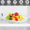 2Pcs Rectangular Rotating Storage Tray Kitchen Spice Jars and Sundry Organization Turntable Transparent Fridge Drink Shelf