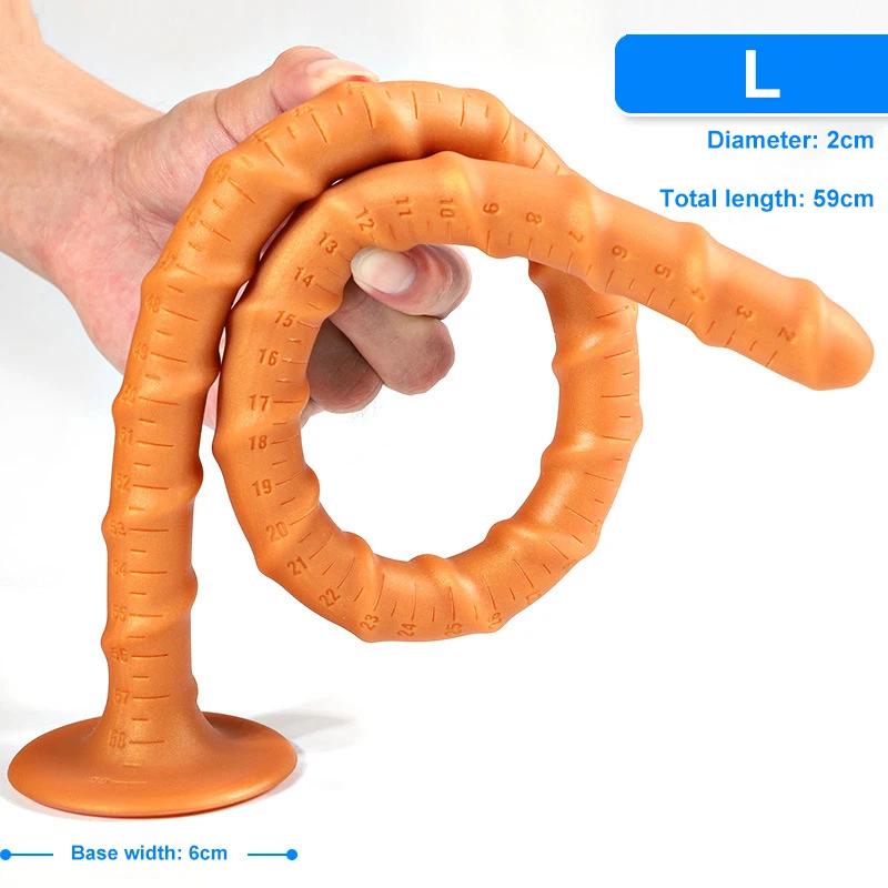Langer Tiefer Analdildo Prostatamassage Darmstopfen Sexspielzeug Für Frauen/Männer Masturbator Langer Analplug Spiralförmiger Analplug