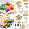 Baby Holzspielzeug Puzzle Turm Balance Spiel für Kleinkinder Lernen und Stapeln