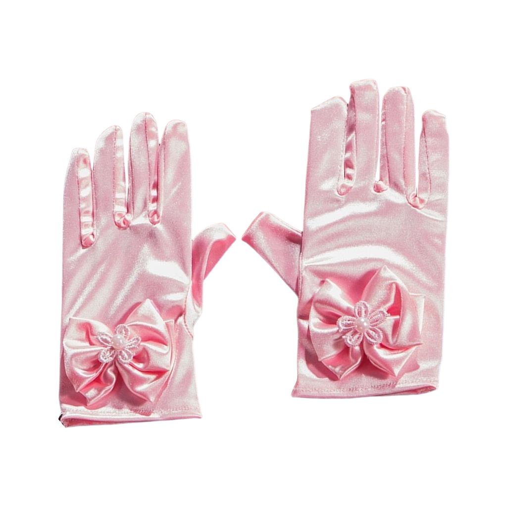 Bowknot Gloves for Ceremony School Boys and Girls Bowknot Elastic Gloves for Dress Etiquette Gloves Stage Performances