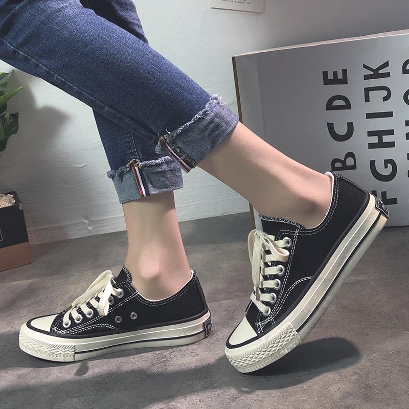 Pantofi de pânză pentru studenți, versiunea coreeană, pantofi din stofă, toate se potrivesc, pantofi din stofă Harajuku, în stil Hong Kong, pantofi retro în stil Hong Kong