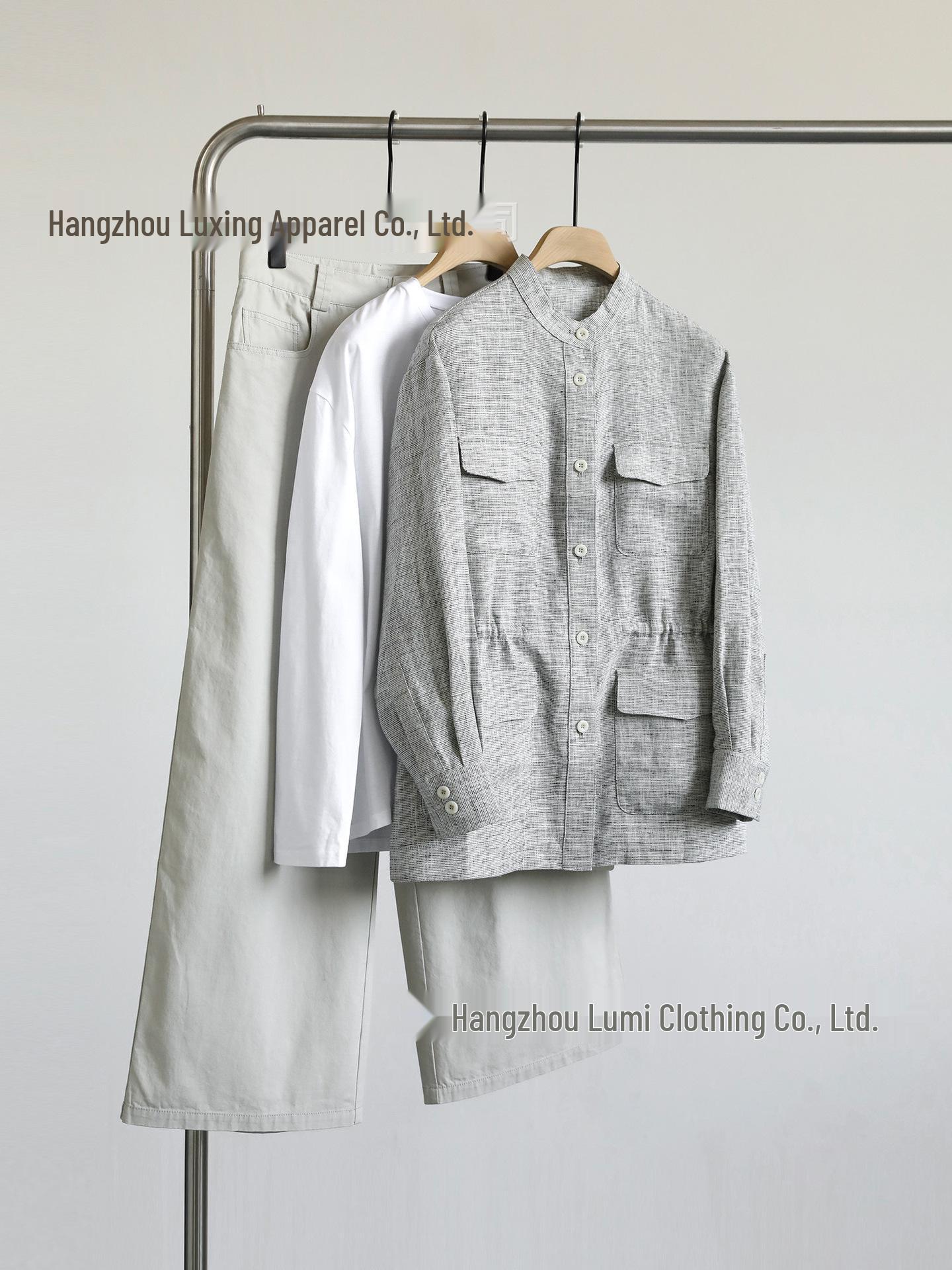 

Vintage Style Italian 100% Linen Woven Workwear Jacket with Sun Protection Large