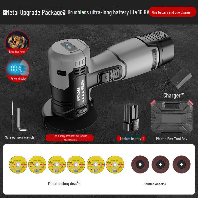 16.8V Mini Angle Grinder: Compact, Rechargeable, Multi-Function Lithium Battery Cutting Tool
