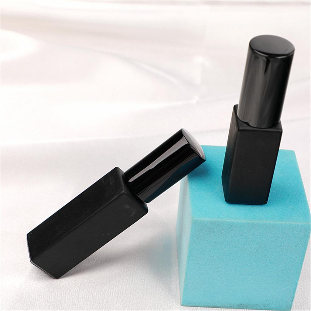 5ml 10ml Portable Perfume Bottle Black Mini Cosmetic Container Sample Atomizer Glass Empty Refillable Bottle For Traveling