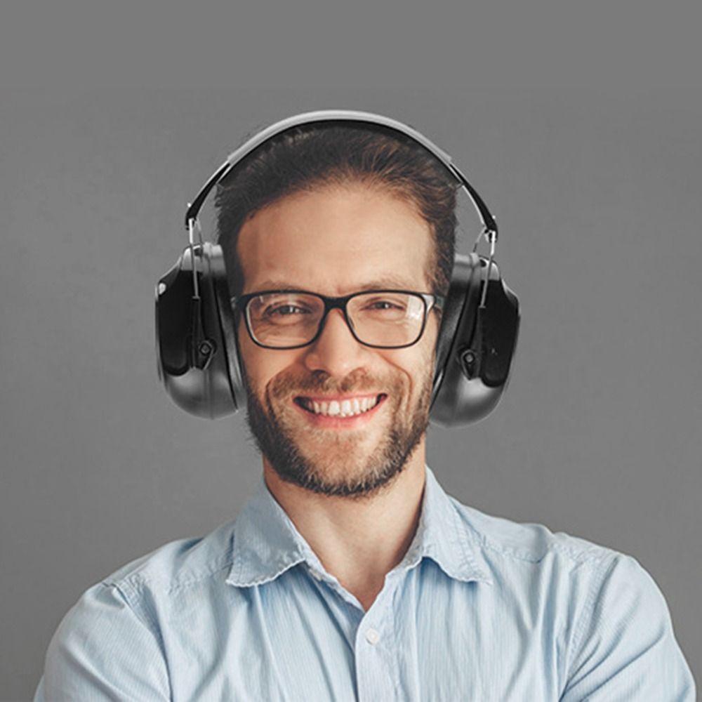 SNR-34dB Anti-Noise Earmuffs Foldable Ear Protector Adjustable Head Earmuffs  Student Children