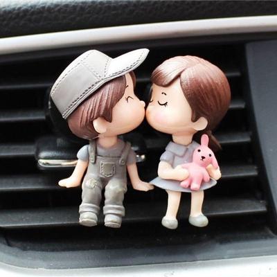 Auto Luftauslass Clip Niedlichen Cartoon Paare Aromatherapie Duft Ornament Dekoration Mädchen Jungen Geschenk Auto Innen Zubehör