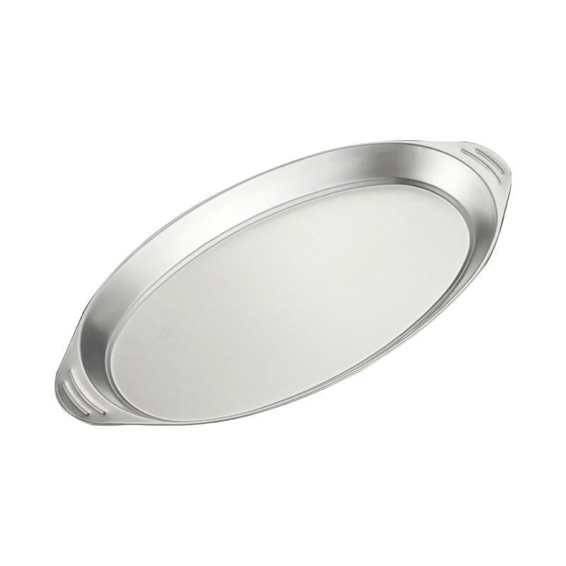 ZISIZ Stainless Steel Oval Deep Steaming Fish Plate