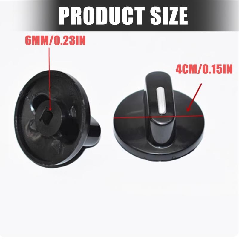 Quick Install 6mm Appliance Knobs For Electric Ovens And Pressure Cookers Universal Replacement Caps Heatproof Plastic Ergonomic Handle Design