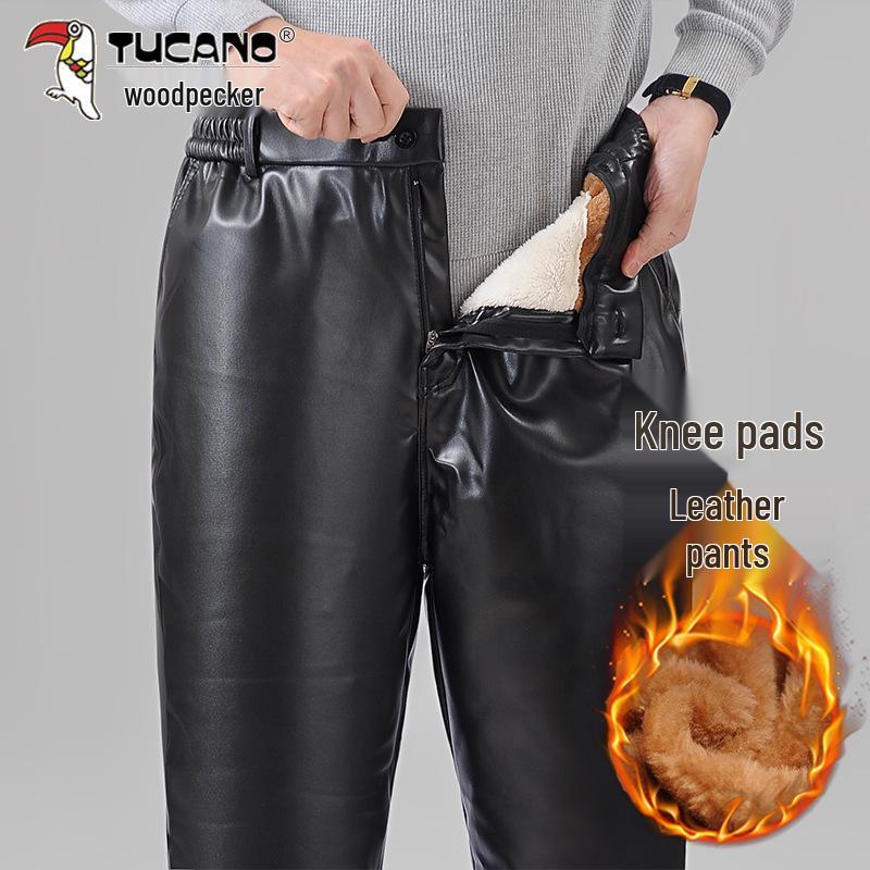 

Мужские кожаные мотоциклетные брюки Woodpecker на флисовой подкладке с наколенниками и защитой талии 3XL (Recommended: 30-31 inches)