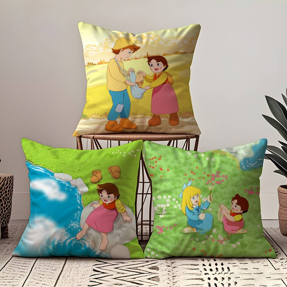 Liebevoller Film Heidi Peter Kissenbezug Komfort Sofa Bett Seidig Elegant Unsichtbarer Reißverschluss Kundenspezifischer Dekorativer Kissenbezug