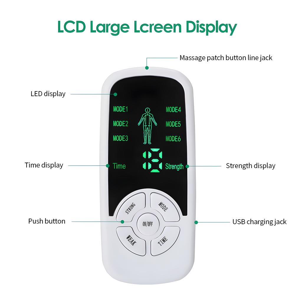 EMS Pulse Electric Muscle Stimulator Back Neck Body Massager Tens Acupuncture Meridian Physiotherapy Digital Massage Tools