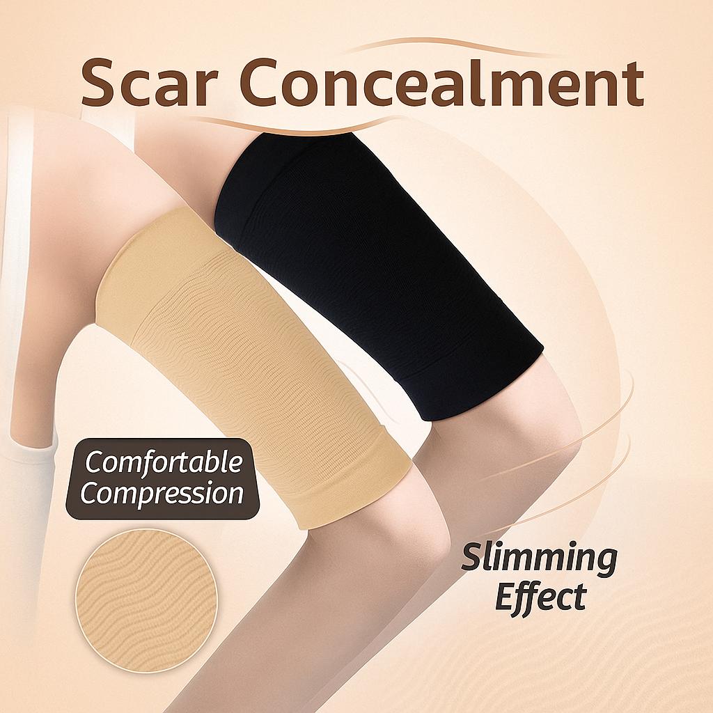 1Pair Elastic Compression Arm Sleeves Slimming Scar Covering Improve Shaper Sleeve