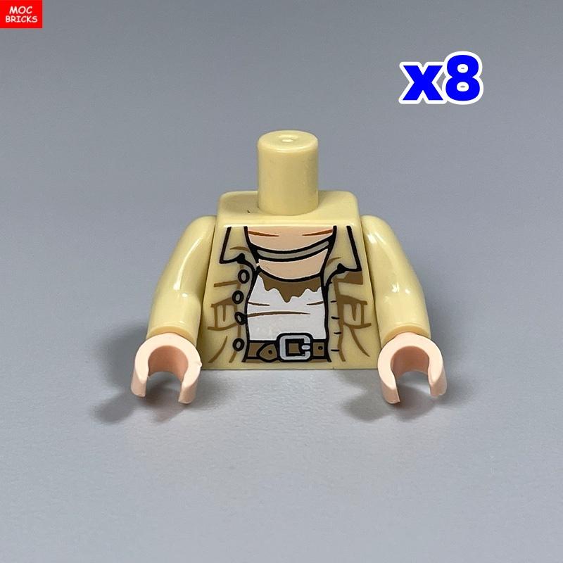 Ungiftig 8 Stück Moc Steine Torso Anzug 4cm Figur Teil Arme Hände Kochkleidung Bausteine Spielzeug Für Kinder Weihnachten Geschenke