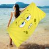 Anime S-Spongebobes Cute Microfiber Printed Beach Towel Mountain Climbing Yoga Beach Swimming Running Absorbent Soft Towel