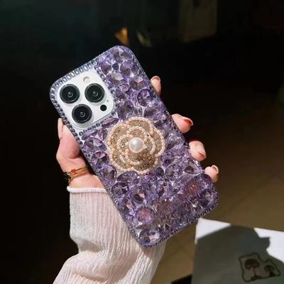 Θήκη Flash Diamond Flower Full Rhinestone για Samsung S24 S23 S22 Ultra S20 FE A15 A05 A13 A14 A23 A33 A53 A24 A34 A54 A12 A32 A52/Redmi Note 12 11
