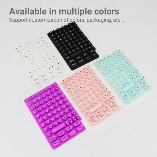 70 Pcs Keyboard Sticker for Long Nails Universal Nail Art Keyboard Bubbles Self-Adhesive Silicone Typing Keycaps for Office Girls Gaming