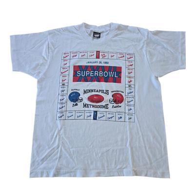 Vintage 1990s SuperBowl XXVI Graphic Screen Stars T-shirt.