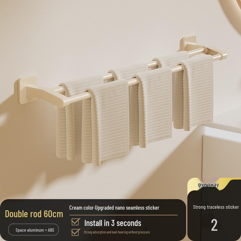 Punch-Free Wall-Mounted Multi-Functional Bathroom Storage Rack