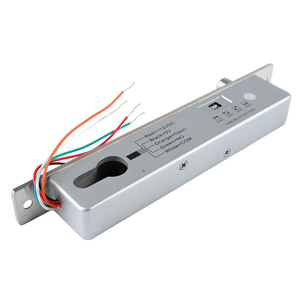 Electric Bolt Lock Strong Strength Stainless Steel Delay Adjustment Electric Mortise Deadbolt Wood