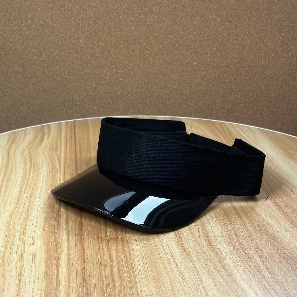 Fashion UV Protection Leopard Print Visor Cap Sunscreen Solid Color Transparent Hollow Hat Adjustable Cool Sun Hat Hiking