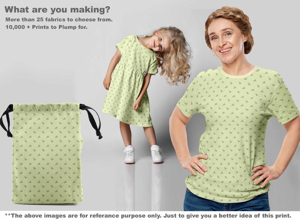 oneOone Cotton Flex Light Yellow Fabric Kids  Sewing Craft Projects Fabric Prints By Yard 40 Inch